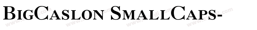 BigCaslon SmallCaps字体转换
